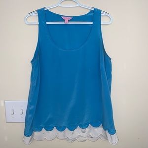 Lilly Pulitzer Scallop Sleeveless blouse